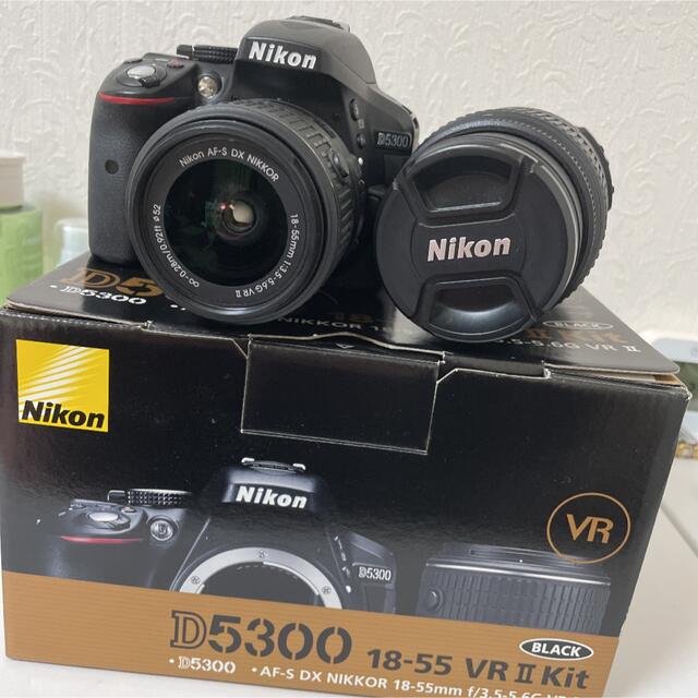 Nikon D5300 18-55 VR2 ダブルズームキットBLACK有コンパクトフラッシュカード