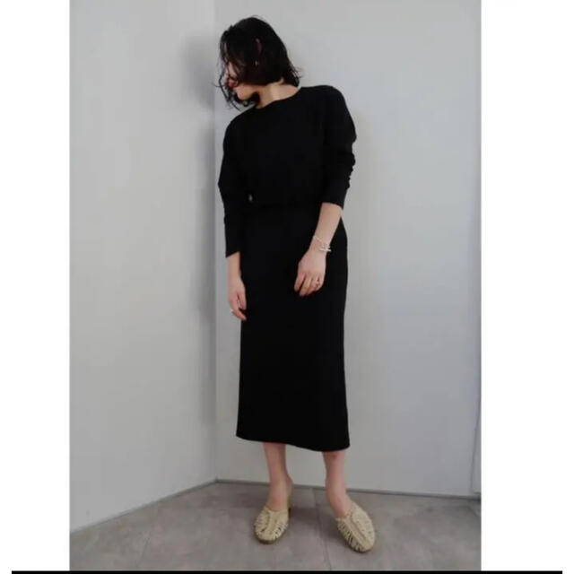 TODAYFUL(トゥデイフル)の長屋なぎさ　aluna   RIB Long sleeve one-piece レディースのワンピース(ロングワンピース/マキシワンピース)の商品写真