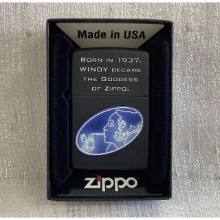 ジッポー(ZIPPO)のTH 極美品 ジッポーライター ZIPPO Made in USA I14 黒(タバコグッズ)