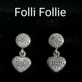 フォリフォリ(Folli Follie)の【匿名配送】フォリフォリ ピアス シルバー ハート ぶら下がり(ピアス)