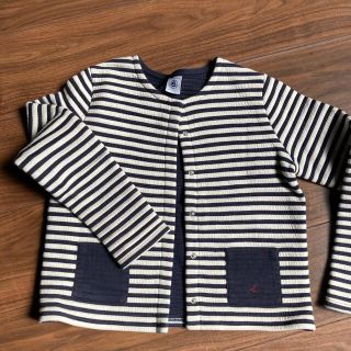 プチバトー(PETIT BATEAU)のプチバトー　キルティングカーディガン140cm(カーディガン)