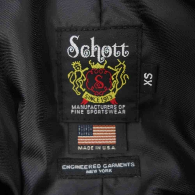 Engineered Garments(エンジニアードガーメンツ)のエンジニアードガーメンツ × Schott ライダース【極上美品】【中古】 メンズのジャケット/アウター(ライダースジャケット)の商品写真