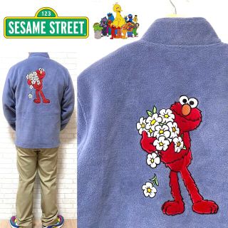 セサミストリート(SESAME STREET)のSESAME STREET セサミストリート エルモ 刺繍 フリースジャケット(ブルゾン)