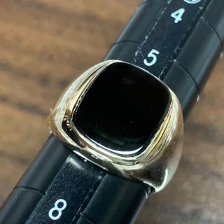 VINTAGE TIFFANYティファニー オニキス ゴールド シグネットリング