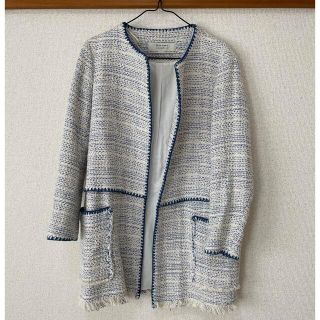 ザラ(ZARA)の【新品に近い美品】　ZARA コート(ノーカラージャケット)