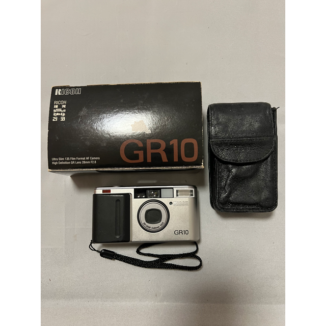リコー RICOH GR10 28ｍｍ F2.8 シルバー 元箱 ケース付 フィルムカメラ