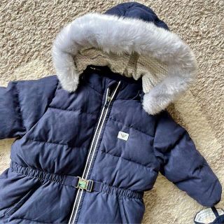 EMPORIO ARMANI ベビー ダウンジャンプスーツ カバーオール
