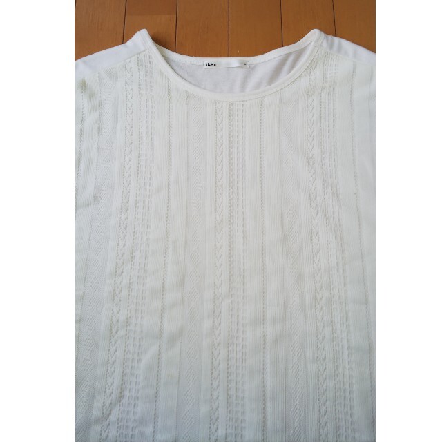 ikka(イッカ)のikka Tシャツ お洒落 レディース 白 美品 レディースのトップス(Tシャツ(半袖/袖なし))の商品写真
