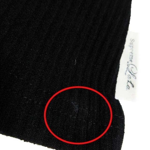 Supreme.La.La.(シュープリームララ)のシュープリームララ カットソー ラウンドネック 半袖 リブ ロゴ M 黒 レディースのトップス(カットソー(半袖/袖なし))の商品写真