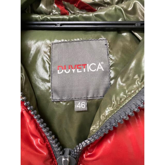 DUVETICA(デュベティカ)の美品　DUVETICA　　ダウンベスト　ナイロン　赤 フード付き　46 最高級 メンズのジャケット/アウター(ダウンベスト)の商品写真