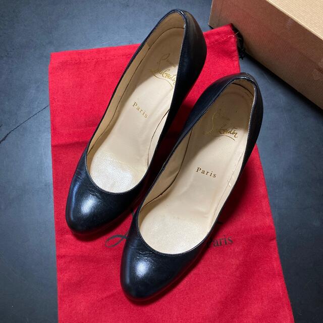 Christian Louboutin(クリスチャンルブタン)のChristianLouboutin パンプス ウエッジ 黒 37 23.5cm レディースの靴/シューズ(ハイヒール/パンプス)の商品写真