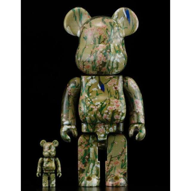 フィギュアBE@RBRICK 伊藤若冲「桃花小禽図」 100% ＆ 400%