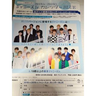 ジャニーズジュニア(ジャニーズJr.)のジャニーズJr カレンダー フライヤー(アイドルグッズ)