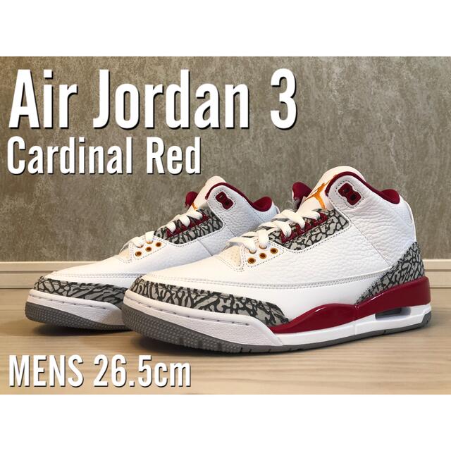 【29.0cm】新品未使用 Air Jordan 3 Cardinal Red
