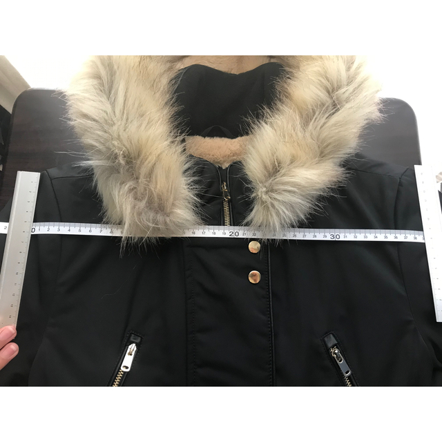 ZARA(ザラ)のZARA ザラ　モッズコート　黒　XS レディースのジャケット/アウター(モッズコート)の商品写真