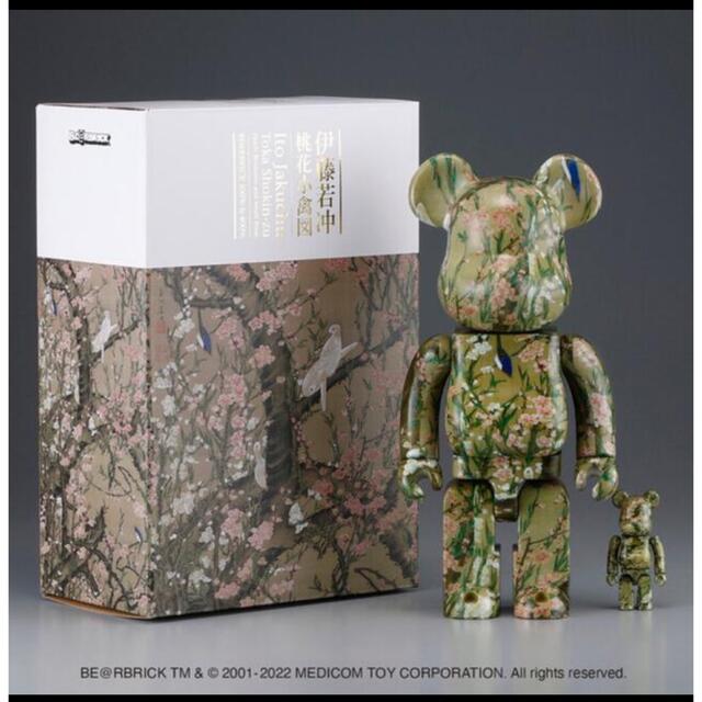 BE@RBRICK  伊藤若冲「桃花小禽図」 100% ＆ 400%フィギュア