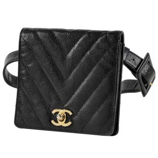 シャネル(CHANEL)のシャネル Vステッチ ウエストバッグ レディース 【中古】(ボディバッグ/ウエストポーチ)