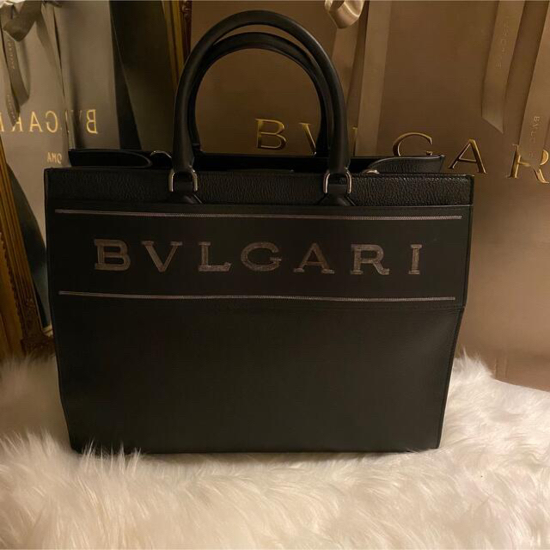 ✨BVLGARI✨ブルガリロゴ インフィニー トート ユニセックス　希少品