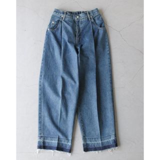 ワンエルディーケーセレクト(1LDK SELECT)のNEONSIGN / UNHEMMED WIDE DENIM SLACKS (デニム/ジーンズ)