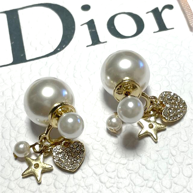 Dior ディオール ピアス パール ゴールド