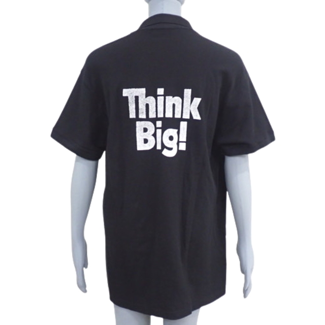 バレンシアガ Think Big！プリントポロシャツ 黒 40802009470 ポロシャツ