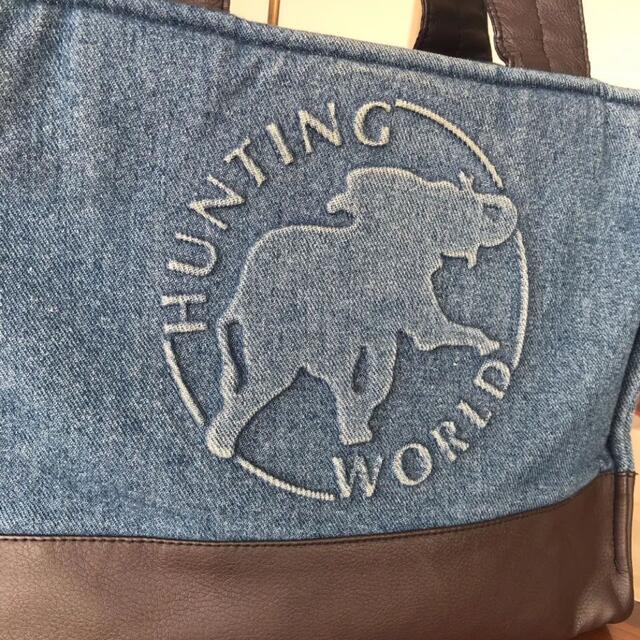 HUNTING WORLD - ハンティングワールド 美品 デニムトートバッグ HUNTING WORLD - ハンティングワールド 美品 デニムトートバッグ