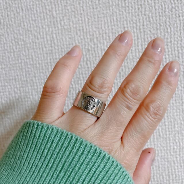 シルバーリング 925 銀 女王 クイーン コイン クリア ユニセックス 指輪② メンズのアクセサリー(リング(指輪))の商品写真