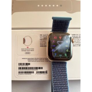 アップルウォッチ(Apple Watch)のLO様専用　SE 40mm セルラー ゴールド 新品同様 おまけ多数(腕時計)