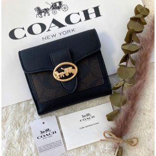 COACH - COACH 財布 ブラック ミニ財布 コーチ財布 レディース財布 の