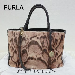 Furla - 【美品】フルラ 2way ハンドバッグ ショルダー レオパード