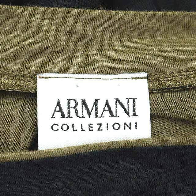 ARMANI COLLEZIONI(アルマーニ コレツィオーニ)のアルマーニ コレツィオーニ カットソー Tシャツ 長袖 ロンT XL 黒 カーキ メンズのトップス(Tシャツ/カットソー(七分/長袖))の商品写真