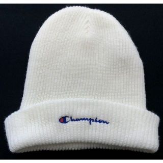 チャンピオン(Champion)の美品 チャンピオン ニット帽 ニットキャップ ワッチ ビーニー 刺繍ロゴ(ニット帽/ビーニー)