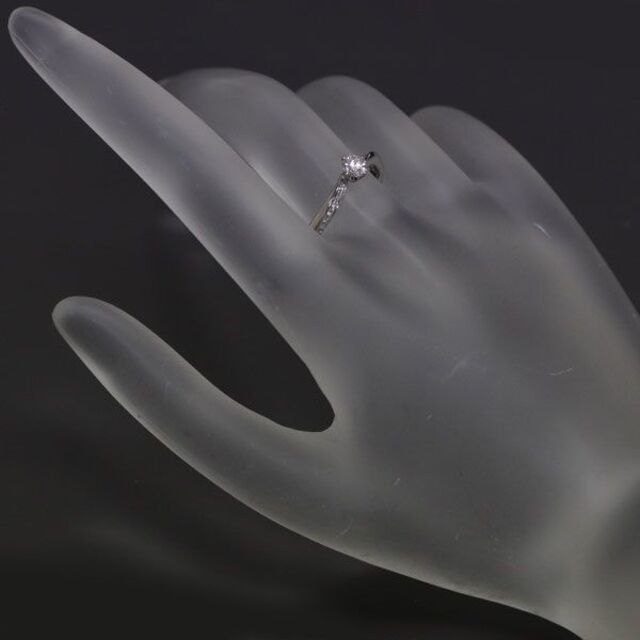 4℃ Pt950 ダイヤモンド リング 0.214ct F VS2 EX レディースのアクセサリー(リング(指輪))の商品写真
