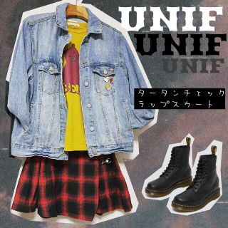 ユニフ(UNIF)のUNIF 👁‍🗨 チェックミニスカート(ミニスカート)