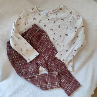 ザラキッズ(ZARA KIDS)のちい様専用  春物 女の子 上下セット(Tシャツ/カットソー)