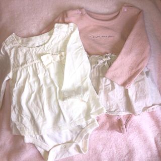 ベビーギャップ(babyGAP)のロンパース☆ワンピース☆Ｔシャツ☆長袖☆女の子☆80☆セット①(ロンパース)