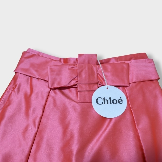 Chloe(クロエ)の【Chloe】ミニスカート　サイズ34　シルク モード系　パーティー　個性的 レディースのスカート(ミニスカート)の商品写真