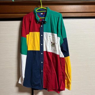 トミーヒルフィガー(TOMMY HILFIGER)のTOMMY HILFIGER 90sマルチカラー クレイジー L(シャツ)