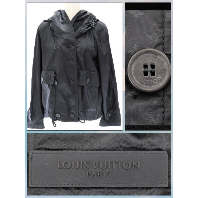 LOUIS VUITTON(ルイヴィトン)の極美品ルイヴィトン★モノグラム柄★ジャケット黒レディース★ブルゾン レディースのジャケット/アウター(ブルゾン)の商品写真