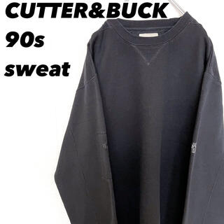 カッターアンドバック(CUTTER & BUCK)の90s CUTTER&BUCK メンズ プルオーバー スウェット 黒 XL 古着(スウェット)