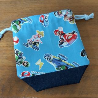 ミシェウ様専用　ハンドメイド　マリオ　マリオカート　コップ袋　巾着(ランチボックス巾着)