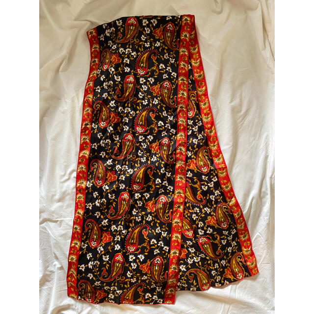 vintage ペイズリー花柄スカーフ レディースのファッション小物(バンダナ/スカーフ)の商品写真