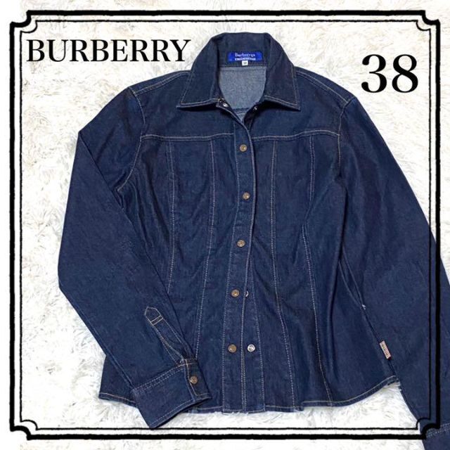 BURBERRY BLUE LABEL(バーバリーブルーレーベル)の✨美品✨バーバリーブルーレーベル✨デニムジャケット　デニムシャツ　38 M レディースのジャケット/アウター(Gジャン/デニムジャケット)の商品写真