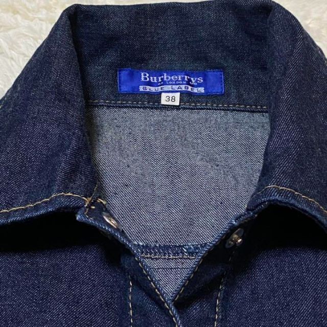 BURBERRY BLUE LABEL(バーバリーブルーレーベル)の✨美品✨バーバリーブルーレーベル✨デニムジャケット　デニムシャツ　38 M レディースのジャケット/アウター(Gジャン/デニムジャケット)の商品写真