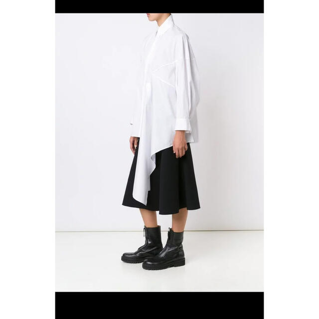 Yohji Yamamoto(ヨウジヤマモト)の【求】yohjiyamamoto フロントドレープシャツ レディースのトップス(シャツ/ブラウス(長袖/七分))の商品写真