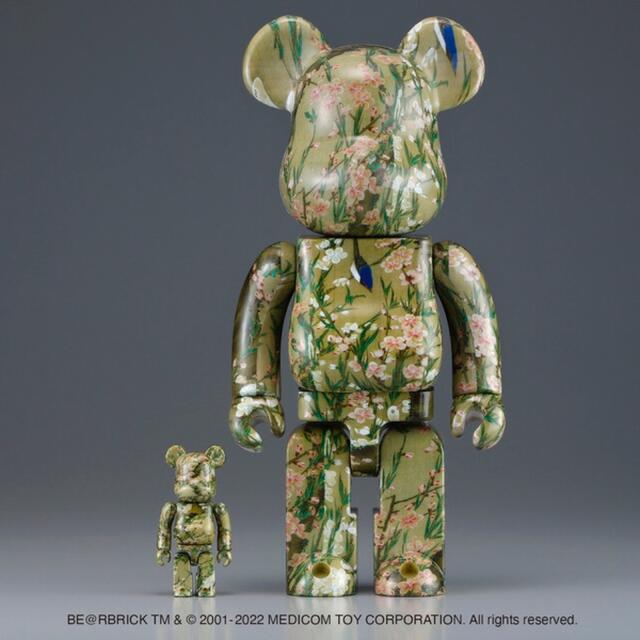 MEDICOM TOY(メディコムトイ)のBE@RBRICK 伊藤若冲「桃花小禽図」 100% ＆ 400% キッズ/ベビー/マタニティのおもちゃ(ぬいぐるみ/人形)の商品写真