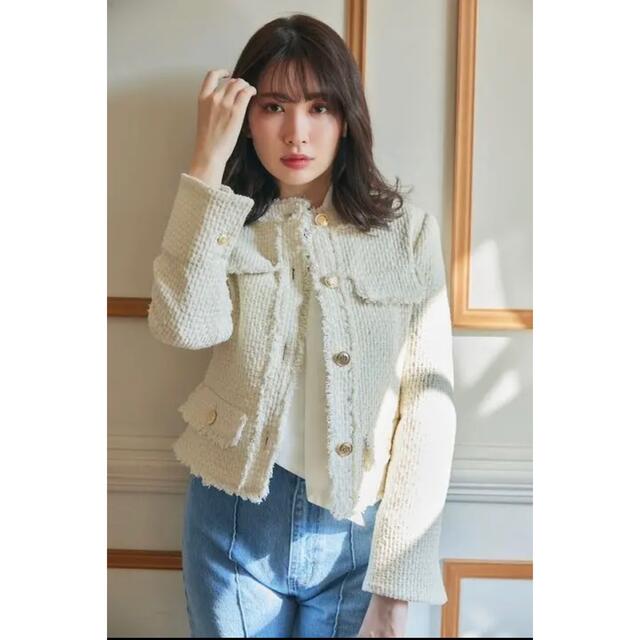 Her lip to(ハーリップトゥ)の【3/8まで】Spring Tweed Jacket ジャケット　M レディースのジャケット/アウター(その他)の商品写真