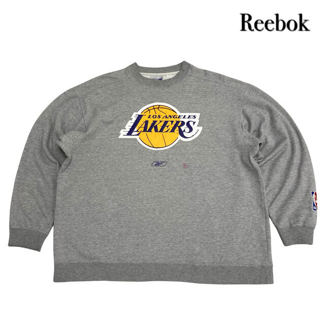 Reebokリーボックス スウェットトレナー 紺L USA NBA バスケット-