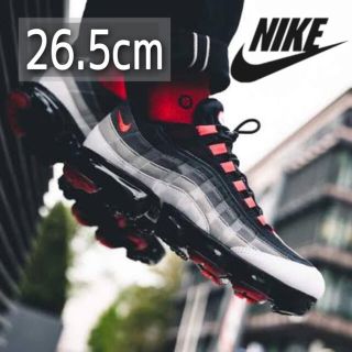 ナイキ(NIKE)の美品 完売 NIKE AIR VAPORMAX 95 ホットレッド 26.5cm(スニーカー)