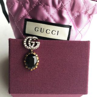 GUCCI クリスタル付き ダブルG ピアス ブラック BTS テヒョン 着用